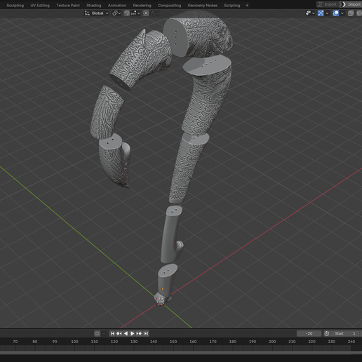 Moana Maui Fish Hook for Cosplay STL File for 3D printingCults