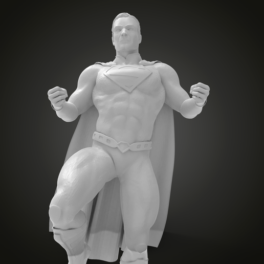 SuperMan on pose stand 3D model