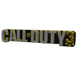 3.png STL file 3D MULTICOLOR LOGO/SIGN - CALL OF DUTY 3・3D printing model to download