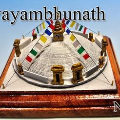 129-01_display_large.jpg STL-Datei Swayanbhunath in Nepal kostenlos・Design für 3D-Drucker zum herunterladen