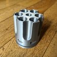 20230310_121947.jpg STL file 'The Beast' Jumbo Magnum Revolver Spinning Pen Holder No Support Needed・3D print object to download