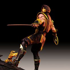 ZBrush-Document.jpg 3D file Scorpion Mortal Kombat Golden Demon fan art 3D print model 3D print model・3D printing template to download