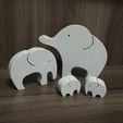 IMG_20220512_220403831.jpg Fichier STL Famille d'éléphants・Plan pour impression 3D à télécharger