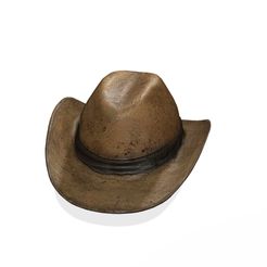 0K_00001.jpg HAT 3D MODEL - Top Hat DENIM RIBBON CLOTHING DRESS COWBOY HAT WESTERN