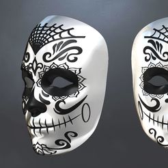 6.jpg STL file catrina mask mexican mask・3D printer model to download