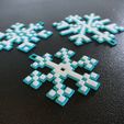 REAL-1.jpg Snowflakes - Christmas Ornament Pixelated Set