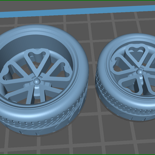 heart wheels 1/25 3D model