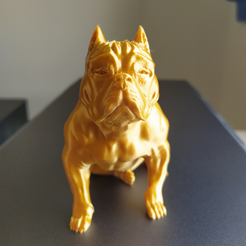 11.PNG Archivo STL American Bully sentado・Modelo para descargar y imprimir en 3D