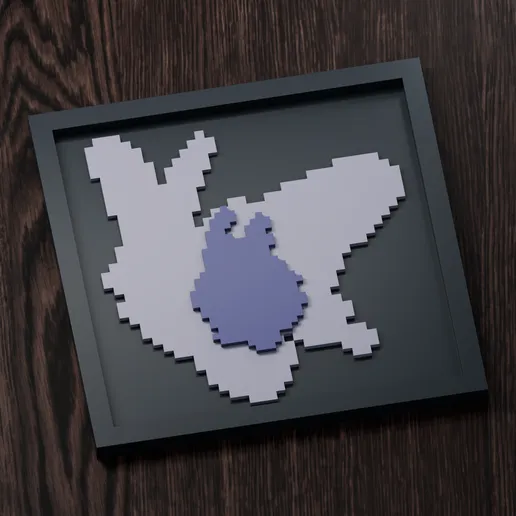 Venomoth Line - Pokemon Silhouette Frame | Box sprite | STL