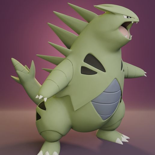 Tyranitar with 2 different poses 3D model