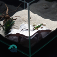 BreezeStone-Cave-3d-printed-by-Aquireef3D-top-back-view.png 3D Printable Cave, Pet Shelter for Aquariums & Terrariums: Fish, Shrimp, Reptile, Spider and Bug Hide, Small Rock Form Tank Decor