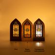 _2.1.jpg Temple window with Zelda stained glass window - Candle Holder