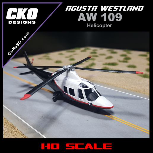 🚁 HELICÓPTERO AGUSTA WESTLAND AW109・Arquivo STL para Impressão