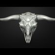 61.67.jpg Bull Scull Scary Bull Scull Decor on wall 3D print model