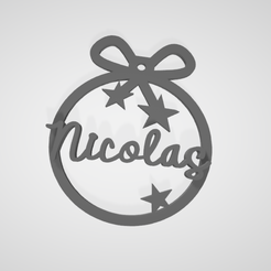 Capture-d'écran-2023-07-18-092335.png Fichier STL Merry Christmas Christmas ornament, Nicolas・Objet pour impression 3D à télécharger