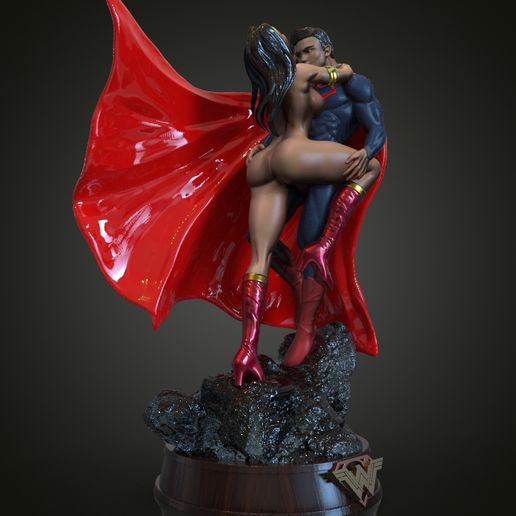 untitled.603.jpg Fichier STL Superman et Wonder Woman・Modèle imprimable en 3D à télécharger, anime3dmax