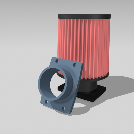1UZ cold air intake filter adapter 3D model