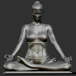 00.jpg STL file Meditation woman・3D print design to download