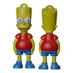 bart-llavero.png Fichier OBJ Porte-clés Bart Simpson・Design pour impression 3D à télécharger