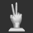 5.jpg Low poly Hand sign two fingers, Hand sign two fingers