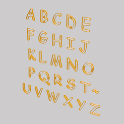 Comic-Sans-8cm.png STL file Alphabet Cookie Cutter - Alphabet Alphabet Cookie Cutter・3D printing design to download