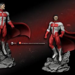 STL file omni man action figure head for marvel legends and mezco 👨・3D  print design to download・Cults