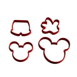 mickey-cookie-cutter-stl-pack.png STL file mickey cookie cutter pack x4・3D printable model to download, Argen3D