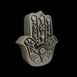 05.jpg Hamsa Hand symbol 3D model relief 04