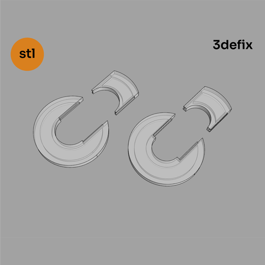 Water valve ring detachable slip out cover 3D Printed Replacement STL Files Digital Download