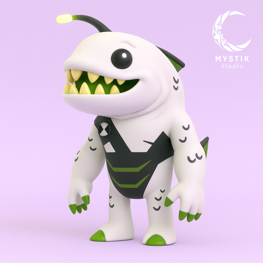 🔥 Ripjaws Ben 10 – Chibi Cartoon 3D Collectible Figure・ STL File