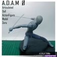 A.D.A.M Articulated Dall ActionFigure Model Zero NTA ti ey \ TOPs 3DPRINTER A.D.A.M 0 (Articulated Doll Actionfigure Model 0) - Resin 3D Printed