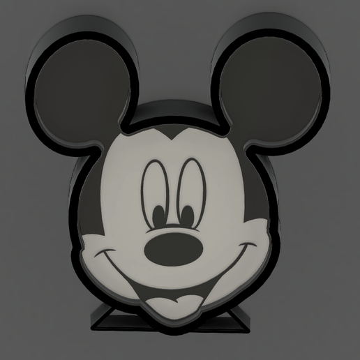 Mickey mouse bed lamp kids 3D model