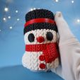 F.jpg Knitted Snowman Family (Multiparts)