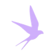 hirondelle1.stl Schwalbe fliegender Vogel