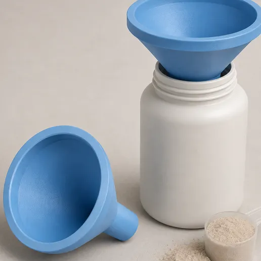 Wide-Mouth Powder Funnel | Dry Material Transfer Tool