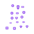 All types of Gemstone Templates.stl Tous les types de modèles de pierres précieuses