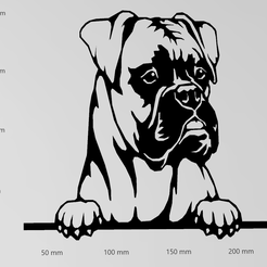 Screenshot-2023-10-01-111943.png STL file Wandtattoo Boxer Hund・3D print design to download
