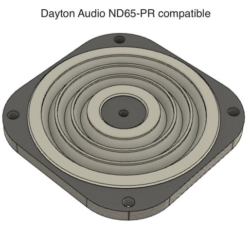 ND65-PR_printed.jpg Free STL file Passive Radiator Dayton Audio ND65-PR replacement・3D print design to download, zx82