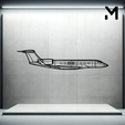 787.png Wall Silhouette: Airplane Set