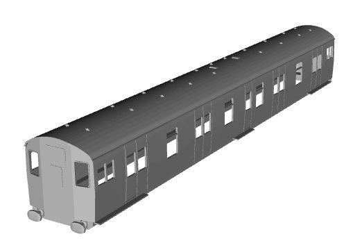 BR Tyneside EPB Motor Luggage Van Southport line 1/100 scale 3D model