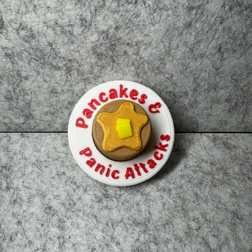 🥞 Pancakes and Panic Attacks Fidget Clicker・ 3D File for 3D printing・Cults