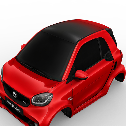 Smart Brabus Fortwo 2015 – Detailed 3D Car Body Model