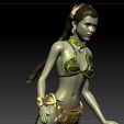 ScreenShot227.jpg STAR WARS .STL LEIA SLAVE .3D ACTION FIGURE .OBJ KENNER STYLE.