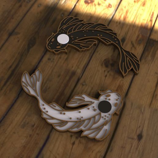 untitled.12.jpg Koi Fish Magnet or Wall Decoration