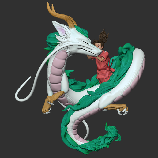👹 Figure of Haku and Chihiro - Spirited Away - Studio