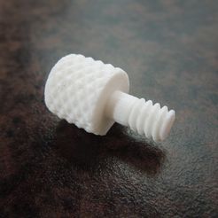 DSCN0796.JPG Free 3D file NUT JOB | knurled screw head・3D printer design to download