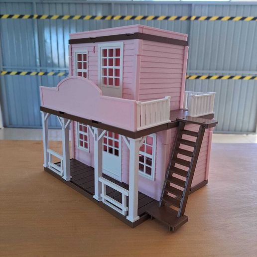 🏠 TWO-STORY PINK HOUSE for PLAYMOBIL・ 3D File for 3D printing・Cults