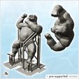 4.jpg Gorilla tapping his chest (9) - Animal Savage Nature Circus Scuplture High-detailed