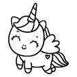 LICORNE.png Funny unicorn / Funny unicorn laser cut file svg
