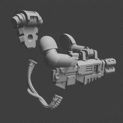 melta_00.jpg STL file Melting cannon UPSCALED Heavy weapon - 3 poses・3D printer model to download